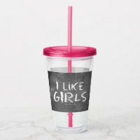 SlipperyJoe's I Like Girls dirty chalkboard dark t