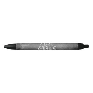 SlipperyJoe's I Like Girls dirty chalkboard dark t Black Ink Pen