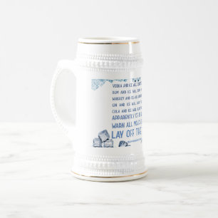 SlipperyJoe's ice alcohol vodka rum cola whiskey  Beer Stein