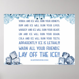 SlipperyJoe's ice alcohol vodka rum cola whiskey Poster