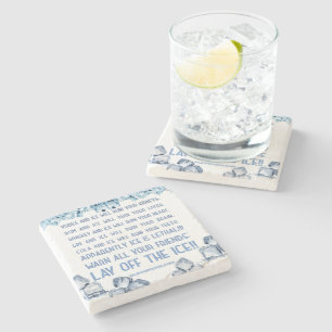 SlipperyJoe's ice alcohol vodka rum cola whiskey  Stone Coaster