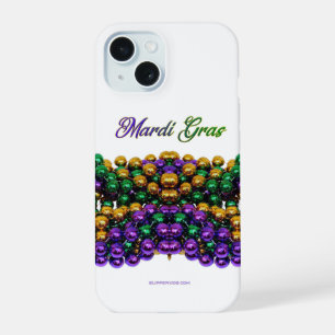SlipperyJoe's iconic Mardi Gras–themed image elega iPhone 15 Case