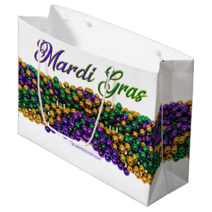 SlipperyJoe's iconic Mardi Gras–themed image elega Large Gift Bag