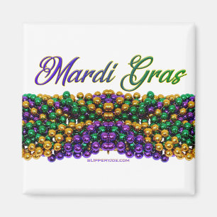 SlipperyJoe's iconic Mardi Gras–themed image elega Magnet