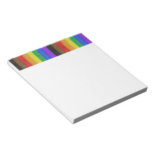 SlipperyJoe's Inclusive gay pride flag textured ru Notepad