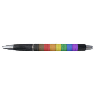 SlipperyJoe's Inclusive gay pride flag textured ru Pen