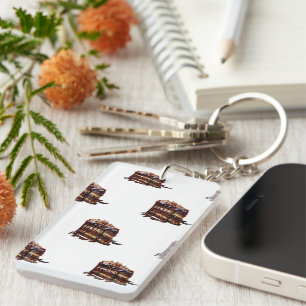 SlipperyJoe's indulgent multi-layer chocolate cake Keychain
