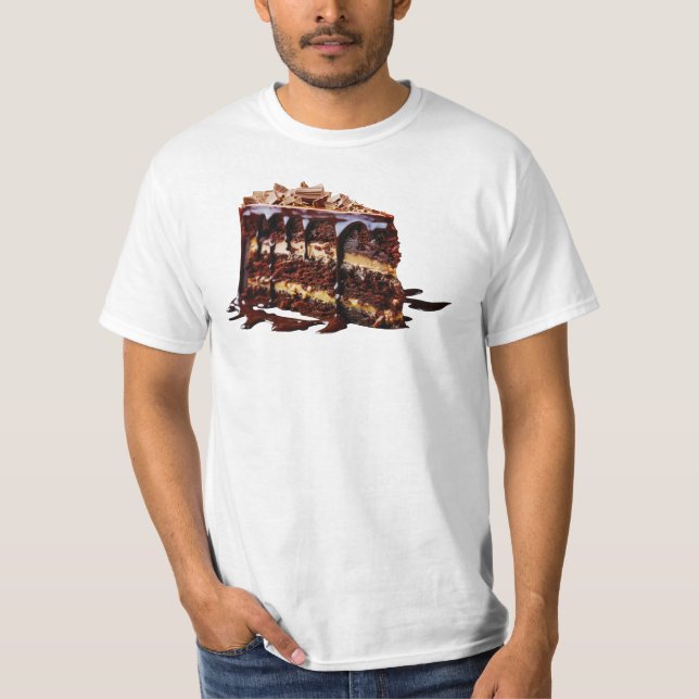 SlipperyJoe's indulgent multi-layer chocolate cake T-Shirt (Front)