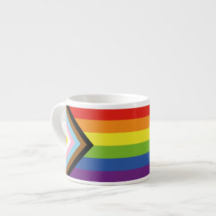 SlipperyJoe's Intersex pride flag yellow backgroun Espresso Cup