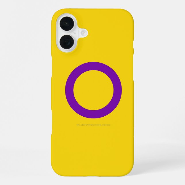 SlipperyJoe's Intersex pride flag yellow backgroun iPhone Case (Back)