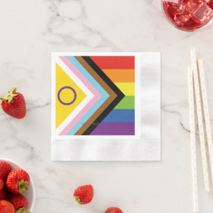 SlipperyJoe's Intersex pride flag yellow backgroun Napkin