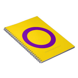SlipperyJoe's Intersex pride flag yellow backgroun Notebook