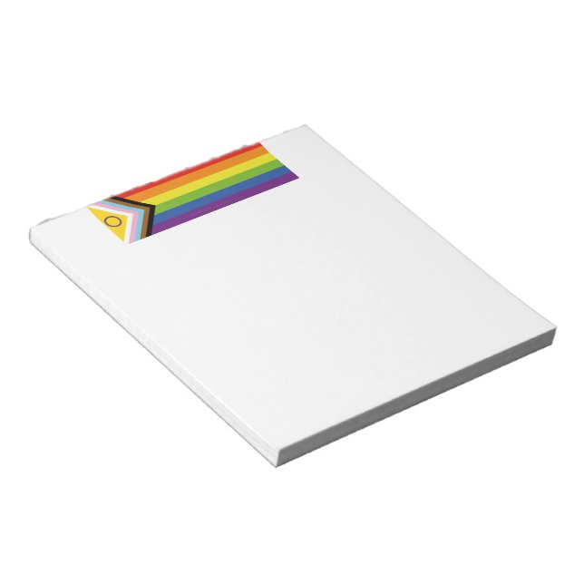 SlipperyJoe's Intersex pride flag yellow backgroun Notepad (Angled)