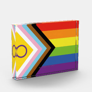 SlipperyJoe's Intersex pride flag yellow backgroun Photo Block