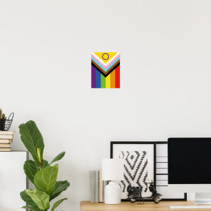 SlipperyJoe's Intersex pride flag yellow backgroun Poster