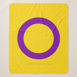 SlipperyJoe's Intersex pride flag yellow backgroun Sherpa Blanket