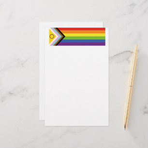 SlipperyJoe's Intersex pride flag yellow backgroun Stationery