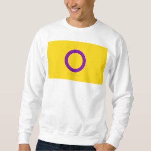 SlipperyJoe's Intersex pride flag yellow backgroun Sweatshirt