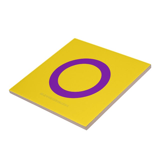 SlipperyJoe's Intersex pride flag yellow backgroun Tile (Side)