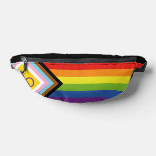 SlipperyJoe's Intersex Progress Pride Flag gay gif Fanny Pack
