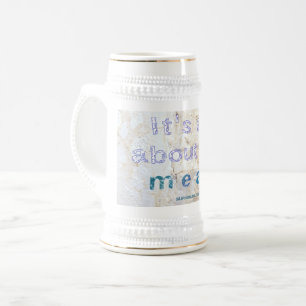 SlipperyJoe's It's all about meat words saying dir Beer Stein