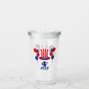 SlipperyJoe's july 4th Independence day classic Un Acrylic Tumbler