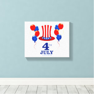 SlipperyJoe's july 4th Independence day classic Un Canvas Print
