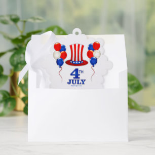 SlipperyJoe's july 4th Independence day classic Un Ornament Card