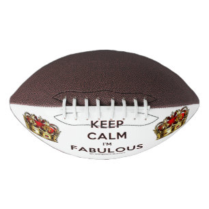 SlipperyJoe's keep calm fabulous golden crown red  Football