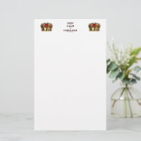 SlipperyJoe's keep calm fabulous golden crown red 