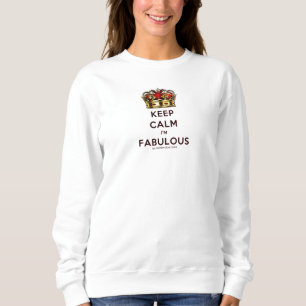 SlipperyJoe's keep calm fabulous golden crown red Sweatshirt