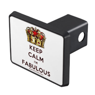 SlipperyJoe's keep calm fabulous spectacular crown Trailer Hitch Cover