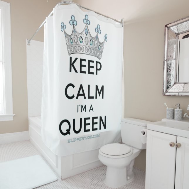 SlipperyJoe's keep calm queen polished silver crow (In Situ)