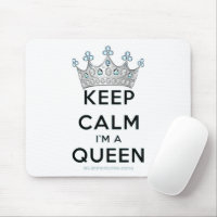 SlipperyJoe's keep calm queen polished silver crow