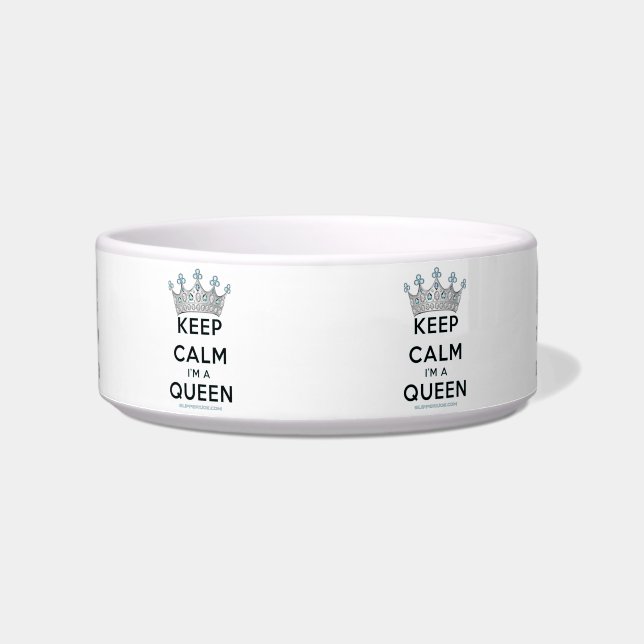 SlipperyJoe's Keep Calm Queen royal crown jewels a Bowl (Front)