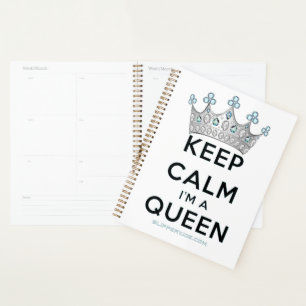 SlipperyJoe's Keep Calm Queen royal crown jewels a Planner