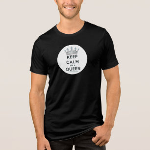 SlipperyJoe's Keep Calm Queen royal crown jewels a Tri-Blend Shirt