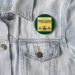 SlipperyJoe's Kwanzaa warm celebratory tone tradit 2 Inch Round Button