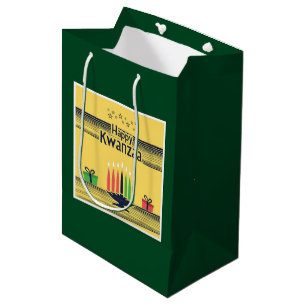 SlipperyJoe's Kwanzaa warm celebratory tone tradit Medium Gift Bag
