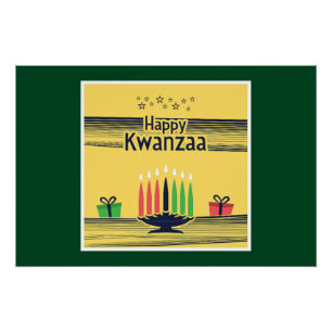 SlipperyJoe's Kwanzaa warm celebratory tone tradit Poster