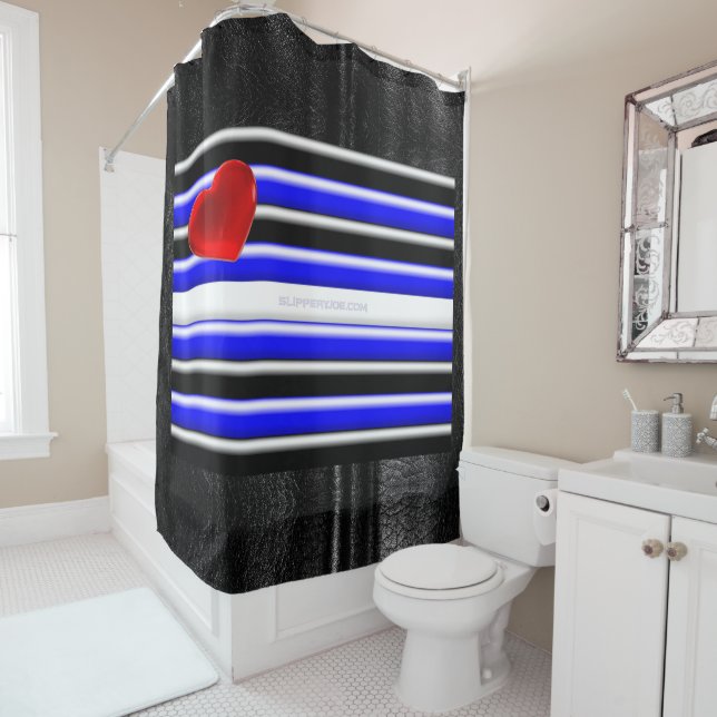 SlipperyJoe's leather pride flag black royal blue  (In Situ)