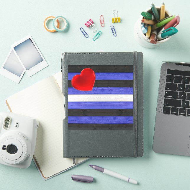 SlipperyJoe's leather pride flag black royal blue  (iPad Cover)