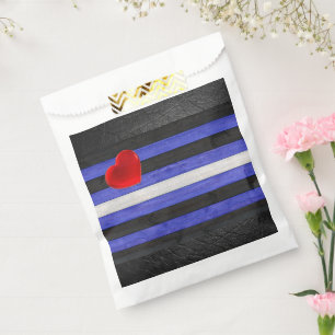 SlipperyJoe's leather pride flag black royal blue Favour Bag