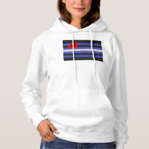 SlipperyJoe's leather pride flag black royal blue Hoodie