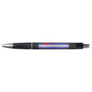 SlipperyJoe's leather pride flag black royal blue  Pen
