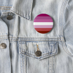 SlipperyJoe's lesbian pride flag feminine communit 2 Inch Round Button