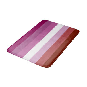 SlipperyJoe's lesbian pride flag feminine communit Bath Mat