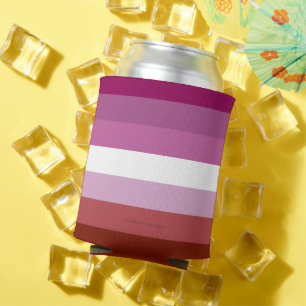 SlipperyJoe's lesbian pride flag feminine communit Can Cooler