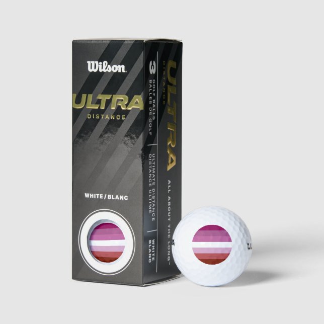 SlipperyJoe's lesbian pride flag feminine communit Golf Balls (Packaging)