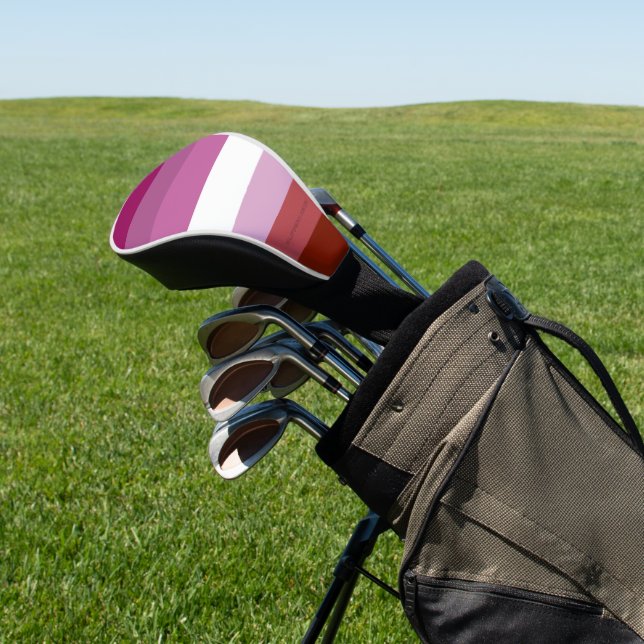 SlipperyJoe's lesbian pride flag feminine communit Golf Head Cover (In Situ)